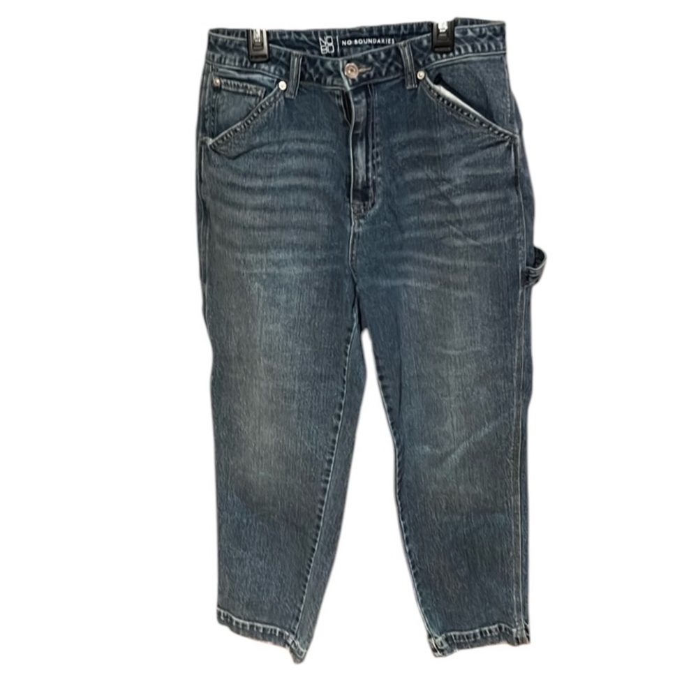 No Boundaries size 15 blue carpenter / painter jeans medium wash